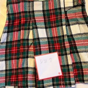 Plaid Skirt in Red, Green, and White